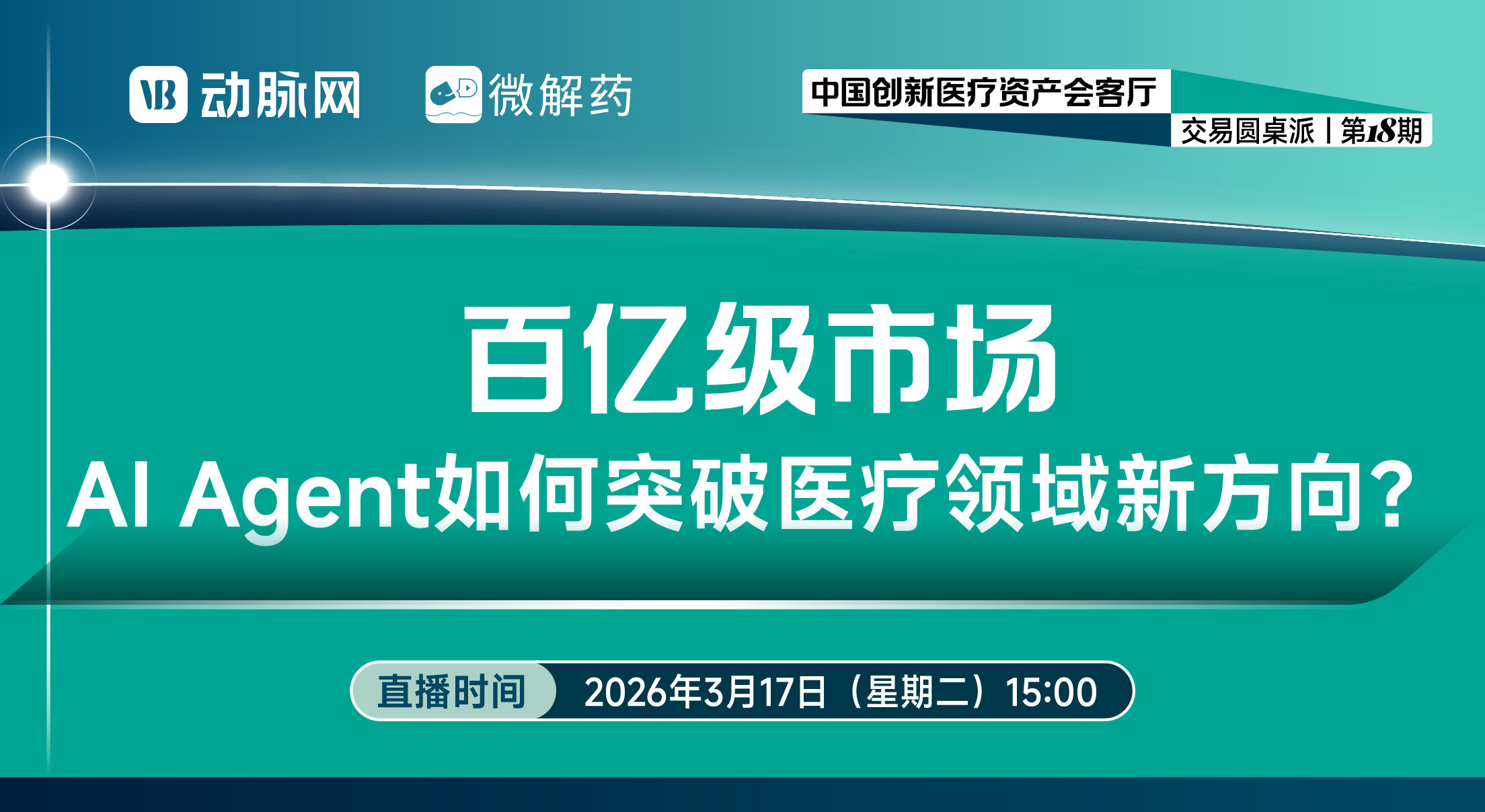 百亿级市场，AI Agent如何突破医疗领域新方向？【中国创新医疗资产会客厅| 交易圆桌派第十八期】